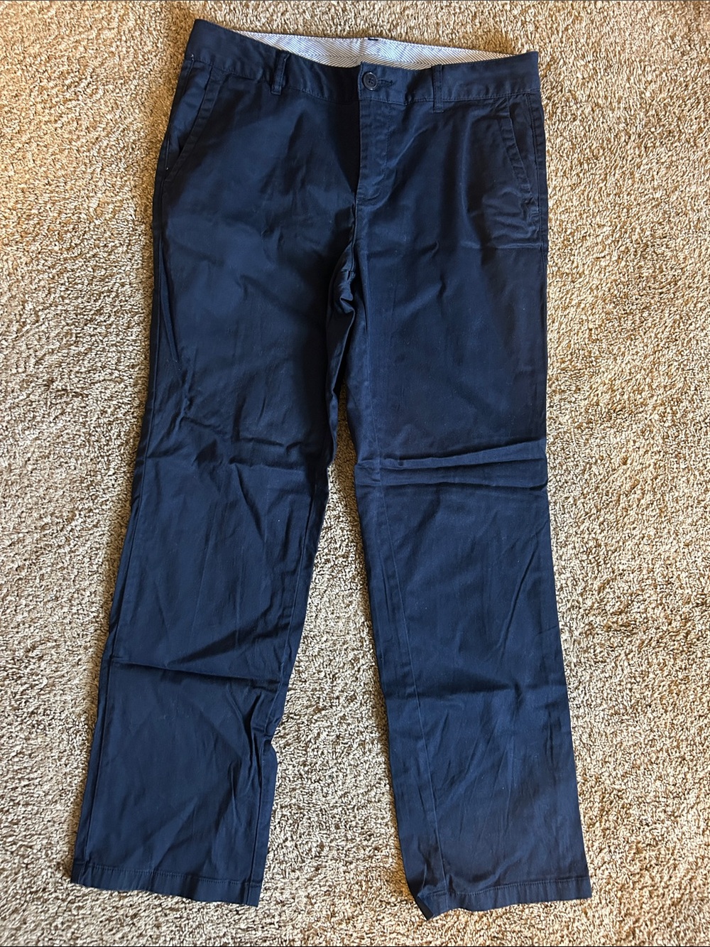 L.L. Bean Navy Straight-Leg Chino Pants
